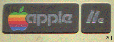 Apple IIe name plate