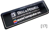 Bell & Howell Apple II Plus name plate [17]