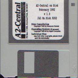 A2-Central on Disk, Feb 1992