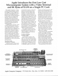 Click here for the Apple-1 advertisement