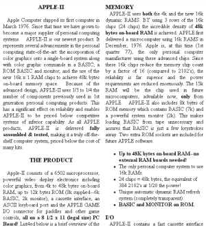 Apple II Flyer