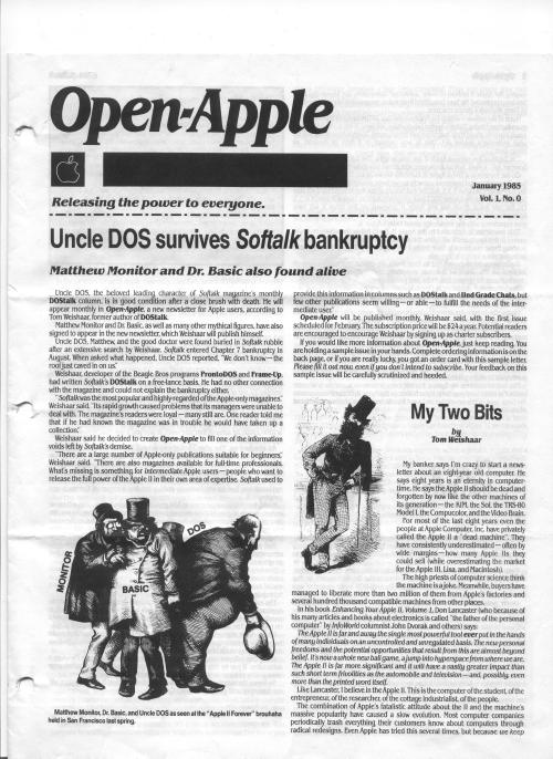 Open-Apple, 1/1985